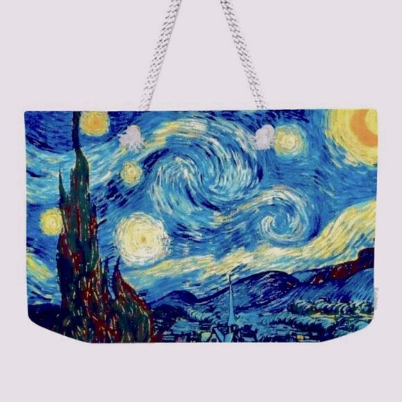 Van Gogh Starry Night Beach Tote - Picture 1 of 6